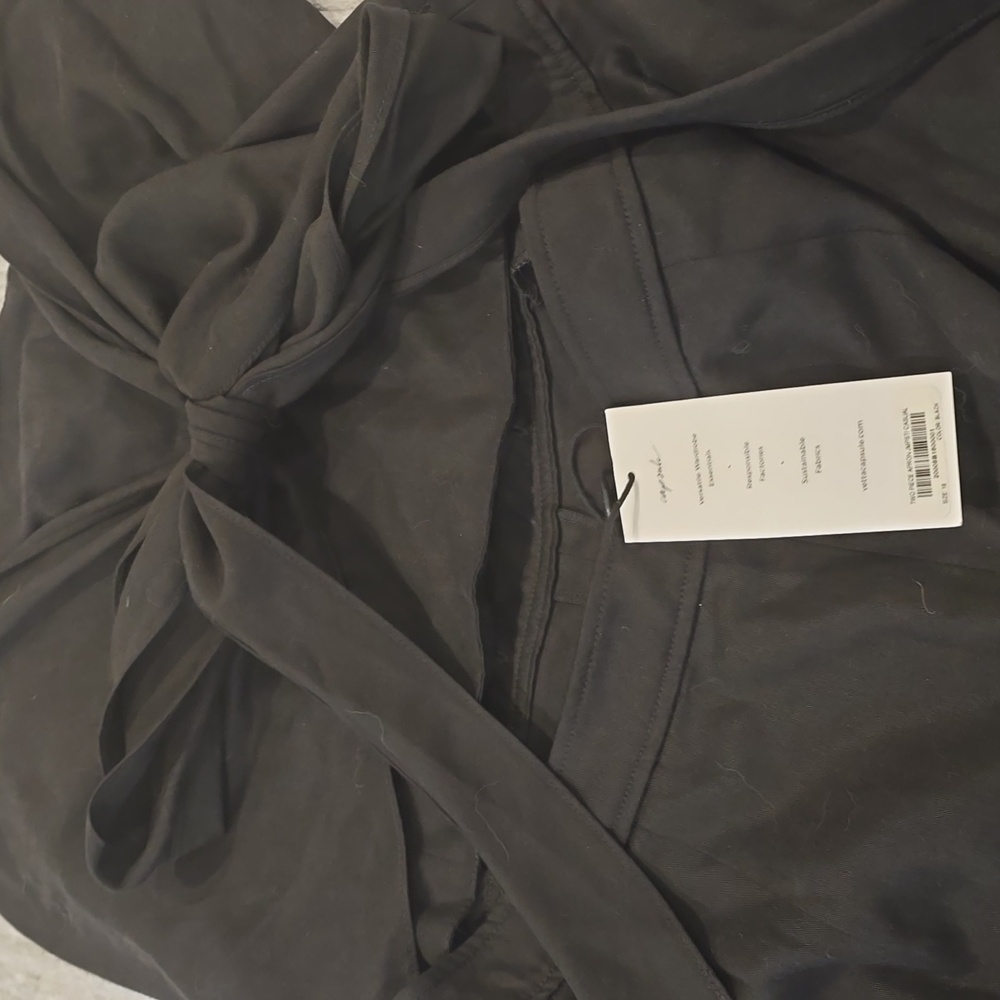 NWT VETTA Capsule Apron Wide Leg Pants Size 16 Black - Picture 5 of 5